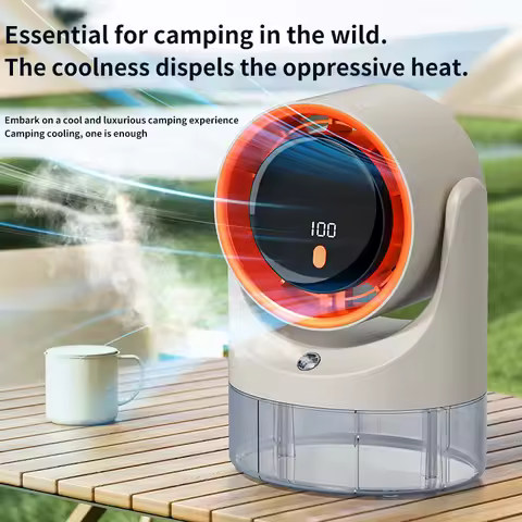 Water Mist Fan Portable Air Caculating Fan With Mist Humidifier Desktop Humidifying Fan Spray Fan Co