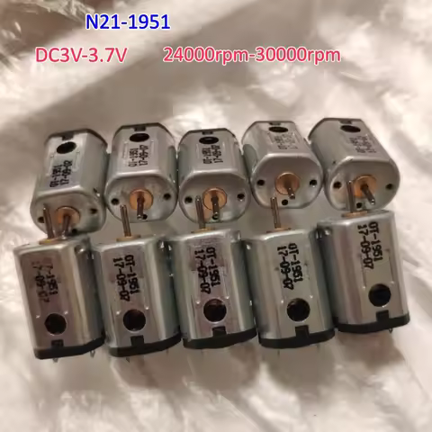10pcs, Brand new 10*12*17.5mm NdFeB N21-1951 3V 3.7V 30000rpm high speed N20 N21 micro DC motor with