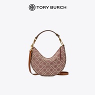 TORY BURCH T MONOGRAM Mini Rivet Jacquard Crescent Bag 138884