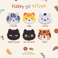 Fluffy Cat Punch Needle Home Decor DIY KITS, Christmas Gifts and hobbies
