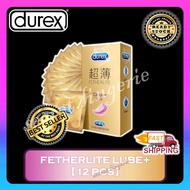 Durex Condom Fetherlite Lube+ 12PCS Kondom Durex Tahan Lama Real Feel Long Lasting Climax Lelaki Kon
