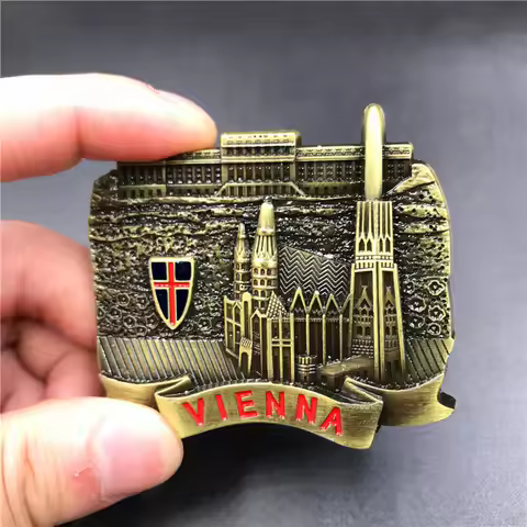 City Souvenir Fridge Magnet France Paris Barcelona Vienna Moscow Russia Egypt Pyramid Vatican Dubai 