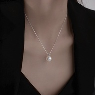 925 Sterling Silver Pearl Necklace Light Luxury Necklace Niche Female Clavicle Chain 1111
