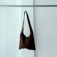 [FADE.MEET] Double Buckle Arc Shoulder Bag