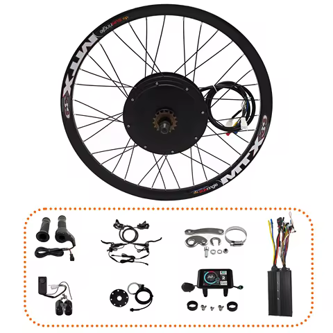 Ebike MTX39 Rim Rear Motor Wheel Conversion Kits 48V-72V 4000W 24" 26" 27.5" 29" 80A Controlller wit