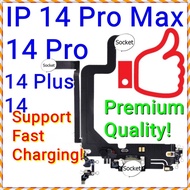 (5 Color) (Support Fast Charge) NEW ORI Charging Port Board MIC Flex Ribbon for lPH0NE 14 Max Plus P