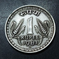India 1 Rupee Big Coin 1981