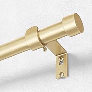 OLV Gold Curtain Rods for Windows 48 to 84 Inch(4-7Feet),1''Diameter Modern Style Drapery Rods,Adjus