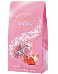 瑞士蓮LINDT-LINDOR草莓牛奶軟心白巧克力球