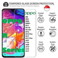 [SG] Local OPPO R9+ R9S+ R11 R11S+ R15 Pro R17 Pro F1S A37 A73 A75 A77 Clear Tempered Glass Screen Protector 9H