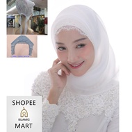 【GRED S】ISLAM INNER SCARF LACE FABRIC HIJABI GIRL BRIDE ANAK TUDUNG SERKUP KEPALA SKAF KAIN SNOWCAP JARING SARUNG