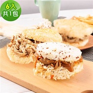 樂活e棧-蔬食米漢堡-鮮菇什錦1組(6顆／袋)-全素