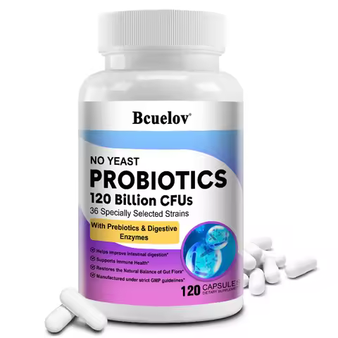 Bcuelov Probiotic Complex Capsules, 120 Billion CFUs, Promote Digestion, Intestinal Health, Promote 
