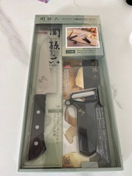 日本製 關孫六 165mm三德刀+刨皮器 set