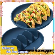 【D&F】2 Pack Silicone Taco Holder Plates Reusable Taco Holder Silicone Plates for Hard and Soft Tacos