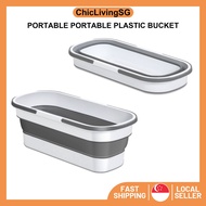 【SG】Collapsible Bucket / Rectangular Collapsible Pail / Folding Mop Bucket / 10L Multi-Function Wate