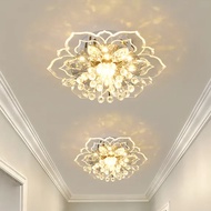Crystal Flower Ceiling Light,Modern LED Crystal Aisle Corridor Light,Porch Entrance Ceiling Lamp