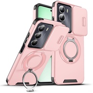 Casing For Realme C75 C75X Rotating Magnetic 360 Ring Bracket Phone Back Cover
