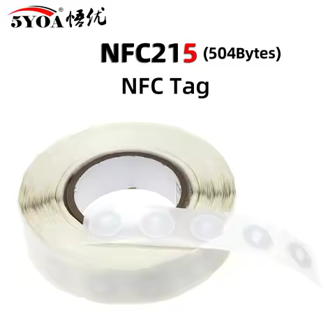 50pcs NFC Tag NFC215 Label 215 Stickers NTAG215 504 Bytes Tags Badges Lable Sticker 13.56mHz For Tag