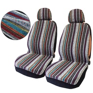 【Popular】 Seat Cover Car Ethnic Style Dual Front Seat Automotive Accessories Protective Cover Car Se