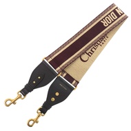 成色極佳的 Christian Dior 肩帶，帆布材質，酒紅色，0295 [二手] Christian Dior 克里斯汀·迪奧