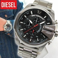 (Real Photo)Original Diesel Mega Chief Black Dial Chronographs Stainless Steel Watch DZ4308 Jam Tangan Lelaki