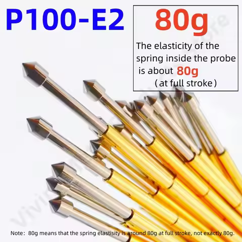 20/100PCS P100-E2 Spring Test Probe Pogo Pin P100-E Test Pin Needle Head Dia 1.5mm For Testing Tools