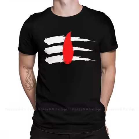Shiva Print Cotton Shirt Hombre Shiva Hindu God India Lingam Men Fashion Streetwear Adult Tee Unisex