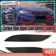 1pair Real Carbon Fiber Front Bumper Side Splitter for     M3 F80 F82  F83 2015-2018 Canards Winglet