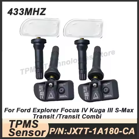 TPMS Tire Pressure Sensor For Ford Focus IV Explorer Kuga III Puma S-Max Transit 1/4PCS JX7T-1A180-C