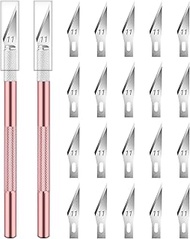 DIYSELF 2 Pack Exacto Knife for Crafts, Precision Knife Exacto Blades, Hobby Knife for Models, Craft