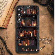 1pc Personalized Book Shelf Pumpkin Pattern Halloween Hallows' Day Custom Name Shockproof Black Full