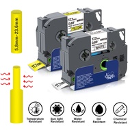 Compatible for Brother HSe211/HSe221/HSe231/HSe251/HSe611/HSe621/HSe631/HSe651 Heat Shrink Tube Tape
