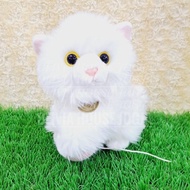 White Angora Cat Doll Pink Ball Cat Doll Cute Angora Cat Doll