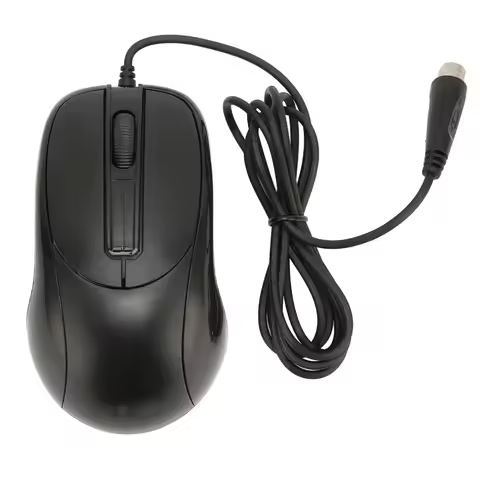 Responsive 3 Buttons Wired for PS2 Optical Mouse Portable Black Wired Mouse Gaming Mouse Gaming