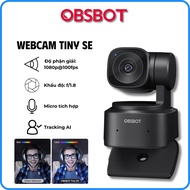 OBSBOT TINY SE PTZ Computer Webcam Full HD 1080p, AI Smart Tracking, Automatic Zoom Gesture Control