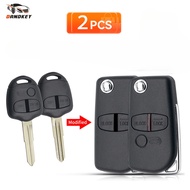 2 pcs Modified Remote Key Shell Case 2 Buttons For Mitsubishi Outlander Grandis Pajero Lancer Car Cover Right groove