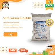 VIT MINERAL SAPI | PREMIX VITAMIN MINERAL SAPI DAN DOMBA MURAH 1 KG utk PENGGEMUKAN PERAH DAN BREEDI