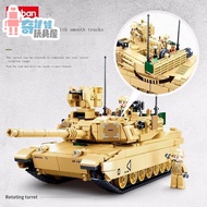 Sluban M1A2 Abrams main battle tank assembly model