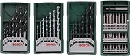 Bosch Accessories 2607017071 3 Plus 1 Mini X-Line Set New Drill Bits, Silver/Black