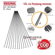 Bicycle Spokes Spokes Contents @36 pcs Size 26 Length 262 mm Black Silver BMX Folding MTB Spokes