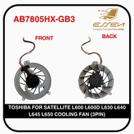 TOSHIBA AB7805HX-GB3 FOR SATELLITE L600 L600D L630 L640 L645 L650 LAPTOP COOLING FAN (3PIN)