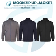 Ultifresh Moon Jacket Full Zip Jacket Lelaki Unisex Casual Jacket Motorcycle Jaket Lelaki Elgini Jac