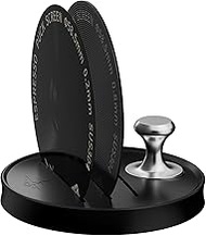 MHW-3BOMBER 58.5 mm Puck Screen Set, Reusable Espresso Metal Filter (0.2 mm and 0.8 mm) with Titaniu