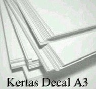 Kertas Decal Water Slide Decal Paper Transparan A3