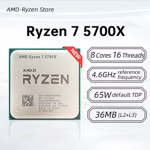 Amd Ryzen 7 5700X 3.4 Ghz Eight-Core Sixteen-Thread Cpu Processor 7Nm L3=32M Socket Am4