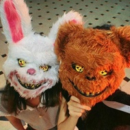 White Furry Rabbit Mask and Teddy Bear Face Mask Party Costume Cosplay Accessories - Mask Maskot