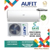 Aufit Inverter/ Non-Inverter Air Conditioner R32 1.0HP ASW09U4FLR3-MY /1.5HP /2.0HP /2.5HP - 7 Years Compressor Warranty