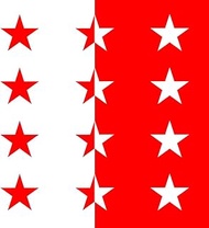 magFlags Large Flag Rhodanic Republic Valais from 1802 to 1810 | 1.35m² | 14.5sqft | 120x120cm | 45x