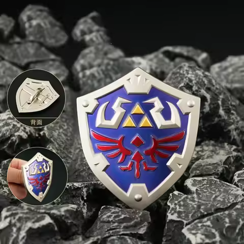 The Legend of Zelda Link Hylian Shield Guard's Swords Game Peripheral 7cm Metal Model Ornaments Gift